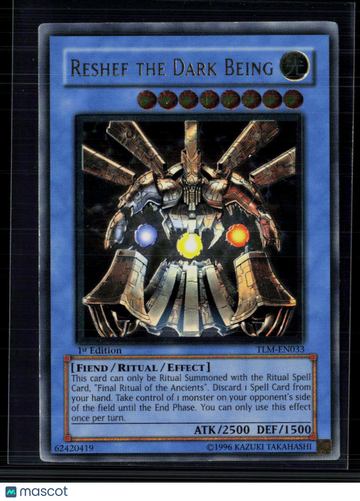2005 Yu-Gi-Oh! The Lost Millennium Reshef the Dark Being Ultra Rare Ritual 1st Edition