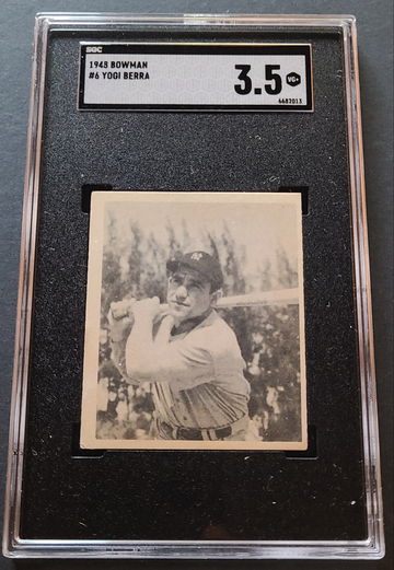 1948 Bowman #6 Yogi Berra SGC 3.5 VG+ HOF