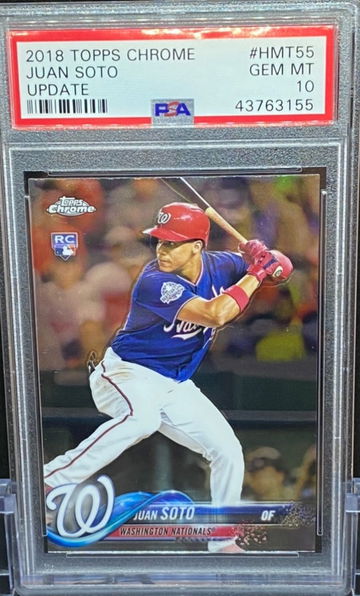 2018 Topps Chrome Update Juan Soto RC #HMT55 PSA 10 GEM