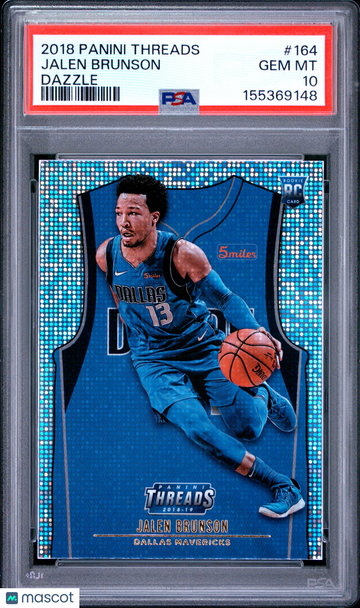 2018 Panini Threads Jalen Brunson #164 Dazzle PSA 10