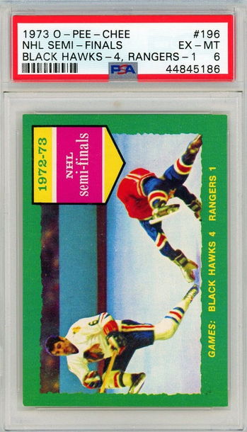1973 O-Pee-Chee OPC NHL Semi-Finals #196 PSA 6 P1326