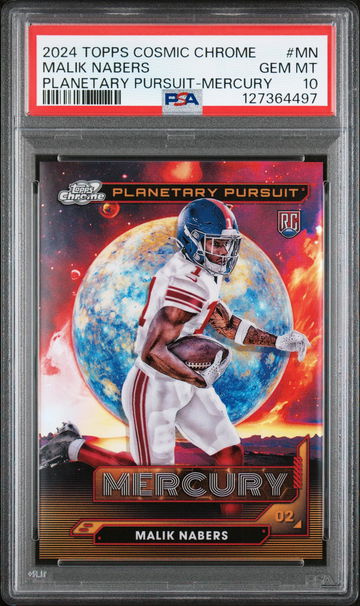 2024 Topps Cosmic Chrome Planetary Pursuit Mercury Malik Nabers #MN /127364497 PSA 10