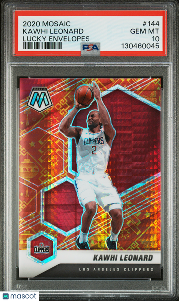 2020 Panini Mosaic Kawhi Leonard #144 Lucky Envelopes PSA 10