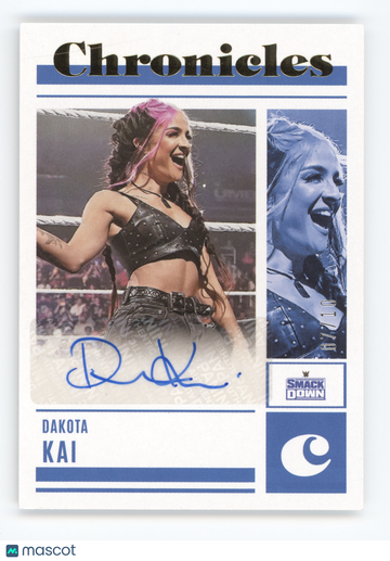2023 Panini Chronicles WWE Signatures Dakota Kai #CS-DKI Gold /10