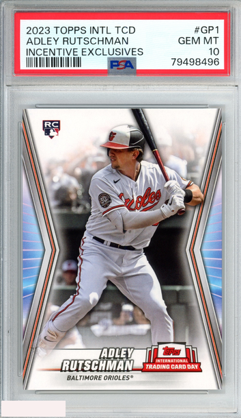 2023 TOPPS INTL TCD INCENTIVE EXCLUSIVES ADLEY RUTSCHMAN #GP1 ROOKIE RC PSA 10