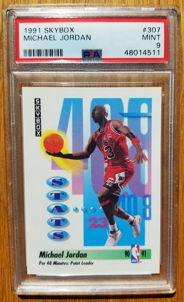 1991 Skybox #307 Michael Jordan PSA 9 MINT