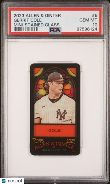2023 Topps Allen & Ginter Gerrit Cole #8 Mini Stained Glass PSA 10