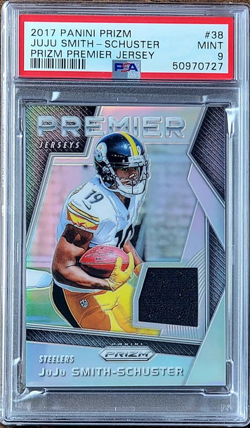 2017 JUJU SMITH-SCHUSTER Panini SILVER Prizm Premier Jersey PSA 9 POP 6 Rookie #38