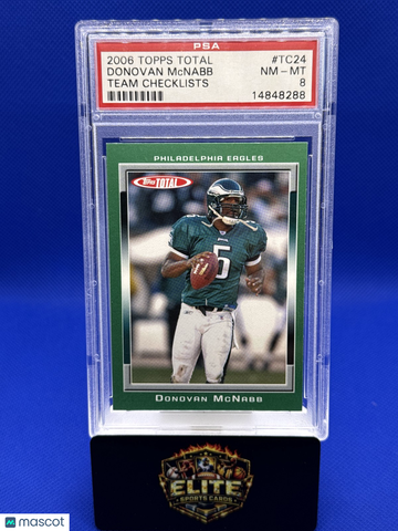 2006 Topps Total Donovan McNabb #TC24 Team Checklists PSA 8