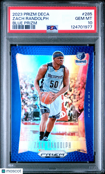 2023 Panini Prizm Deca Zach Randolph #285 Blue PSA 10