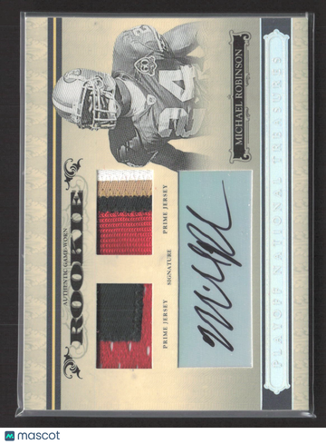 2006 Playoff National Treasures Michael Robinson #134 /99 Signature Authentic Game-Worn Prime Jersey