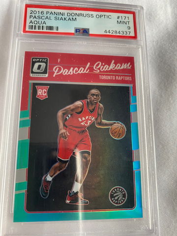 2016-17 Donruss Optic Pascal Siakam Aqua 25/25 PSA 9 