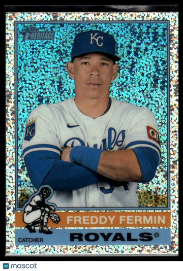 2025 Topps Heritage Freddy Fermin #466 Chrome Silver Sparkle Refractor