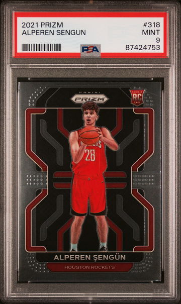 2021 PANINI PRIZM ALPEREN SENGUN #318 RC ROOKIE PSA 9