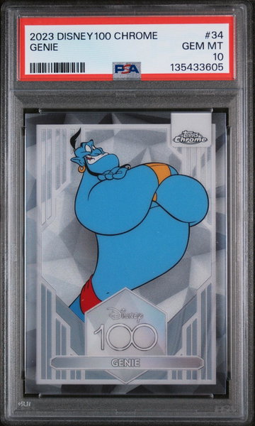 2023 Topps Chrome Disney100 Genie #34 PSA 10