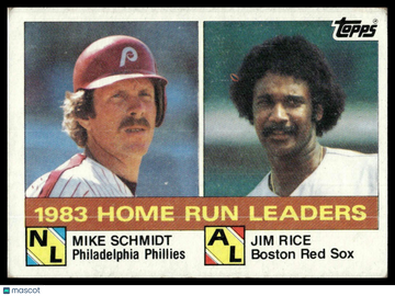 1984 Topps 1983 Home Run Leaders (Mike Schmidt / Jim Rice) #132