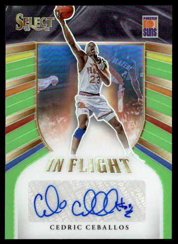 2020-21 Panini Select In Flight Prizm Cedric Ceballos #IF-CCB Auto /99