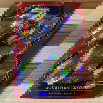 🔥2021 Panini Prizm Jonathan Taylor #25 Red Cracked Ice Prizm Indianapolis Colts