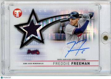 Freddie Freeman 2022 Topps Pristine Slice of a Star Slice of a Star Relic 18/99 Game-Used Memorabilia Topps #SSAR-FF
