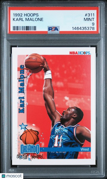 1992 Hoops Karl Malone #311 PSA 9