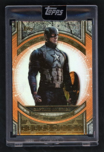 2025 Topps Marvel The Collector Captain America Orange Perfection /25