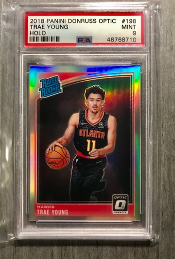 2018 Optic Holo PSA 9 Trae Young 