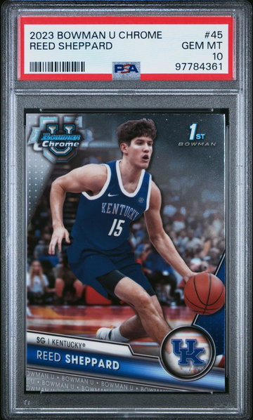 2023 Bowman University Chrome Reed Sheppard #45 PSA 10