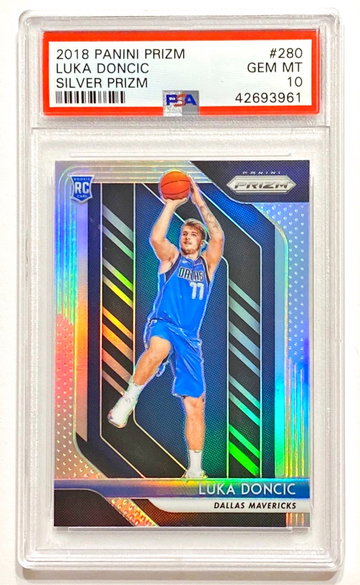 2018 Panini Prizm Luka Doncic #280 Silver Prizm Rookie PSA 10 Gem Mint