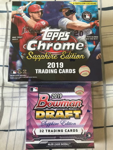 2019 Topps Chrome Sapphire + 2019 Bowman Draft Sapphire 