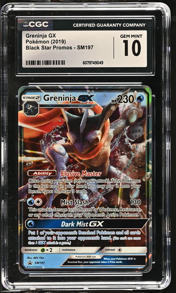 2019 Pokemon Black Star Promos GX Greninja #SM197 CGC 10