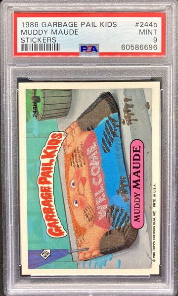 1986 Topps Garbage Pail Kids #244b Muddy Maude * PSA 9 MINT * OS6 Series 6