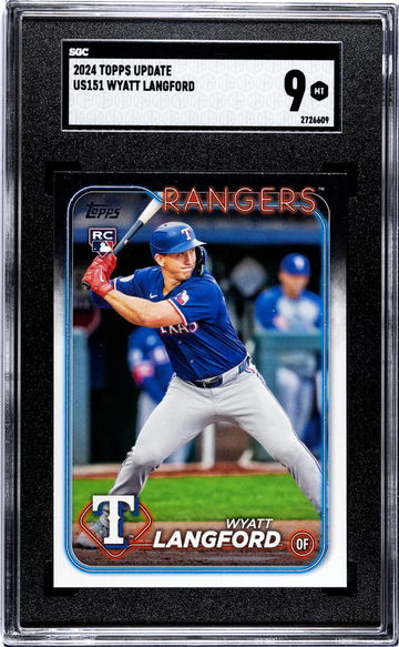 2024 Topps Update Wyatt Langford #US151 RC SGC 9