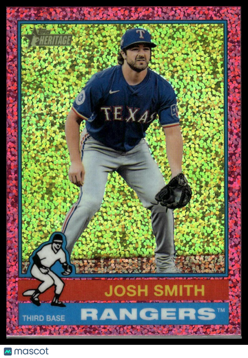 2025 Topps Heritage Josh Smith #265 Chrome Pink Sparkle Refractor