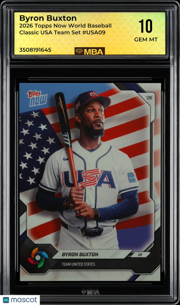 2026 Topps Now World Baseball Classic Byron Buxton #USA09 USA Team Set MBA 10