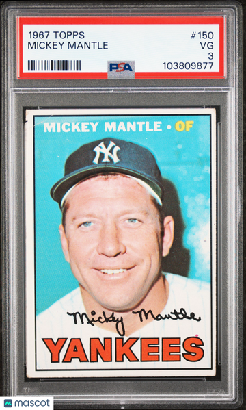 1967 Topps Mickey Mantle #150 PSA 3