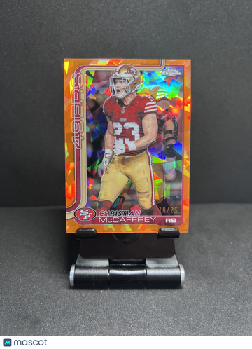 2025 CHROME SAPPHIRE CHRISTIAN MCCAFFREY IMAGE VARIATION ORANGE /25 SP