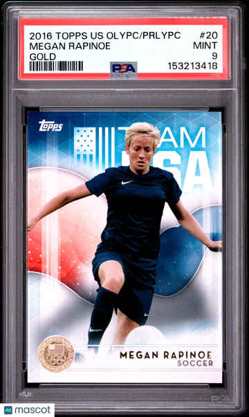 2016 Topps Us Olympics & Paralympics Megan Rapinoe #20 Gold PSA 9