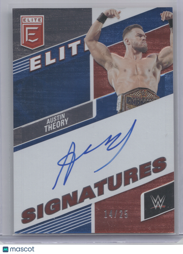 2023 Panini Donruss Elite WWE Elite Signatures Austin Theory #ES-ATH /25