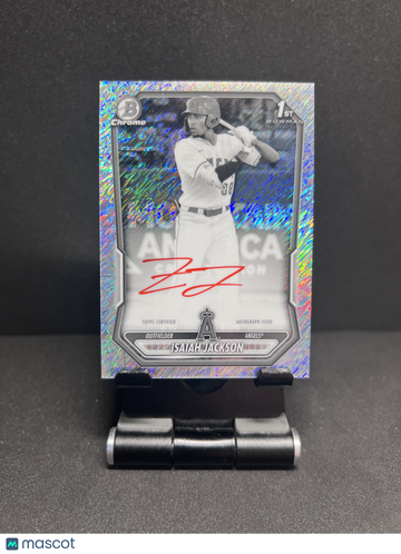 2026 CHROME ISAIAH JACKSON 1ST BLACK WHITE SHIMMER RED INK AUTO RC