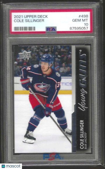 2021-2022 Upper Deck Cole Sillinger #498 PSA 10