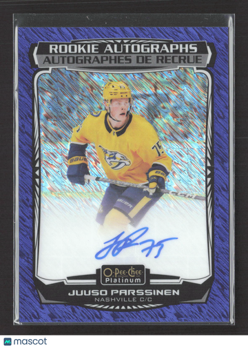 2023 O-Pee-Chee Platinum Juuso Parssinen #R-PA Blue Traxx Auto