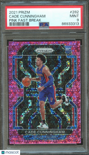 2021 Panini Prizm Cade Cunningham #282 Pink Fast Break PSA 9