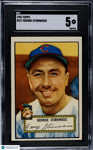 1952 Topps George Stirnweiss #217 SGC 5