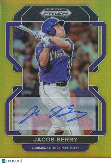 2022 Jacob Berry #PDP6 Gold Prizm Rookie Panini Authentic