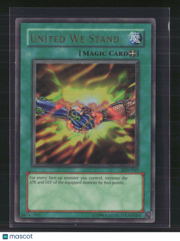Yu-Gi-Oh! TCG 2002 Yu-Gi-Oh! Labyrinth of Nightmare United We Stand Equip Magic Card #LON-049