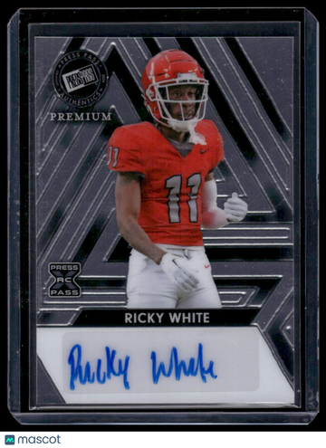 2024 Press Pass Premium Ricky White #BA-RW1 Autographs AU,SN