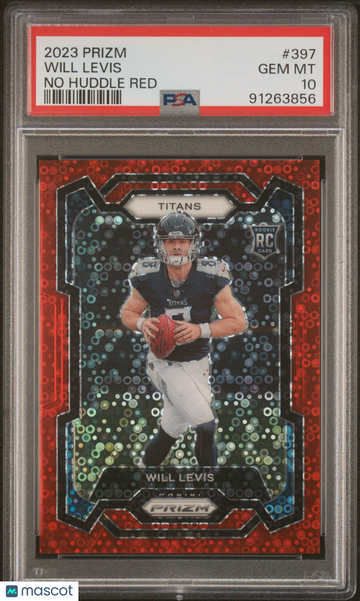 2023 Panini Prizm Will Levis #397 No Huddle Red PSA 10