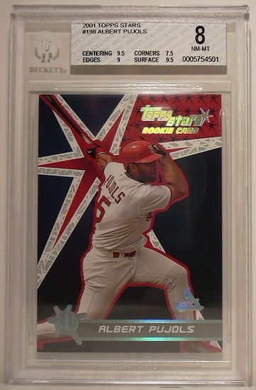 2001 Topps Stars #198 Albert Pujols (ROOKIE) BGS 8 NM-MT