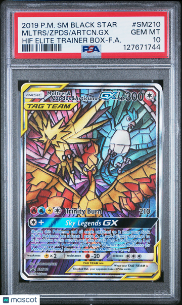 SM Moltres & Zapdos & Articuno GX Black Star Promo PSA 10 #SM210