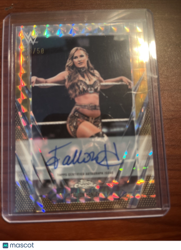 2026 Topps Chrome WWE Fallon Henley #D33-50 Gold Refractor Short Print Auto Parallel/Variety Topps